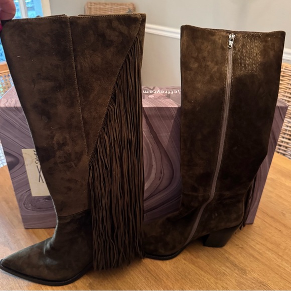 Jeffrey Campbell Suede Fringe Cattle Boot 8 - Picture 2 of 4